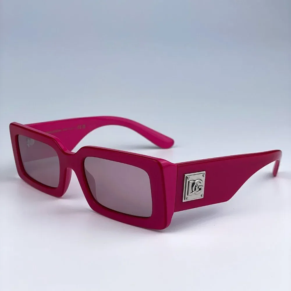 SALE! NEW D&G DG4416 33794Z Metallic Mirror Silver Rectangle Unisex Sunglasses